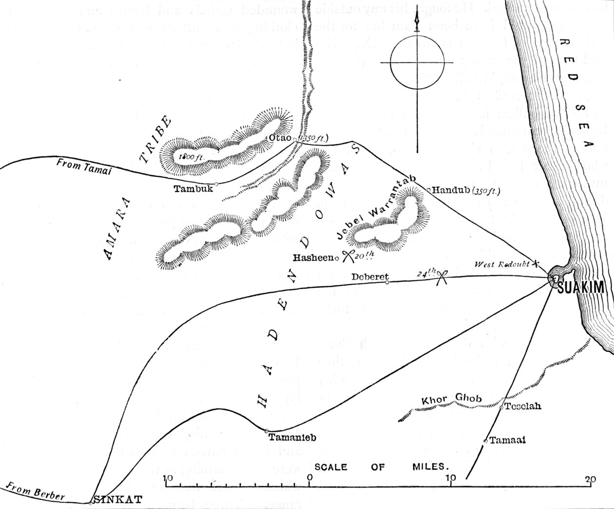 Map of the Environs of Suakim by Unbekannt