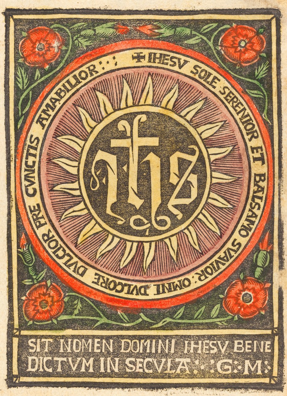 Monogram JHS in a Flaming Circle by Unbekannt