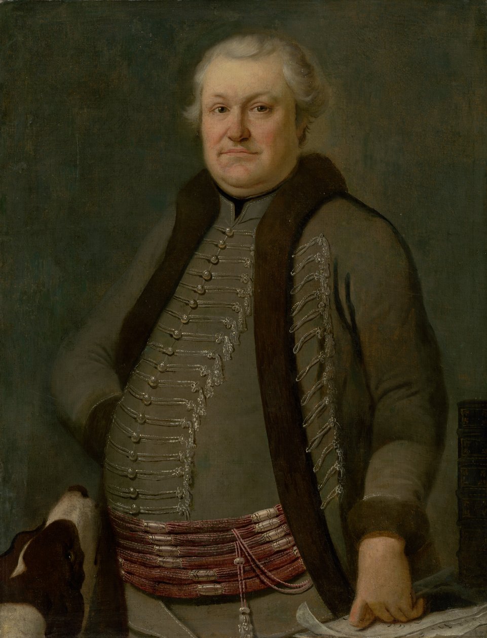 Portrait of a Zeman with a Dog by Unbekannt