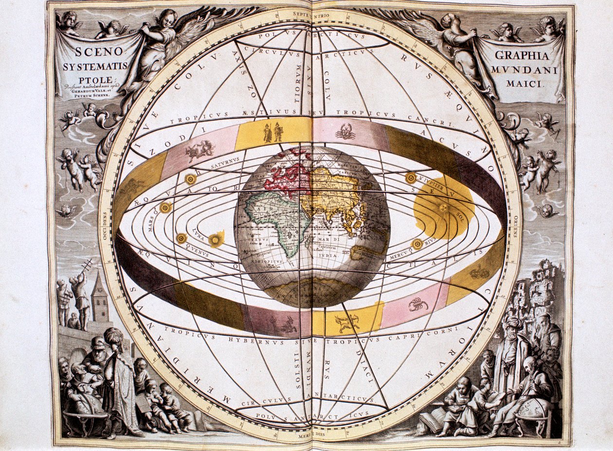 Ptolemaic geocentric Earth-centred system of the Universe by Unbekannt