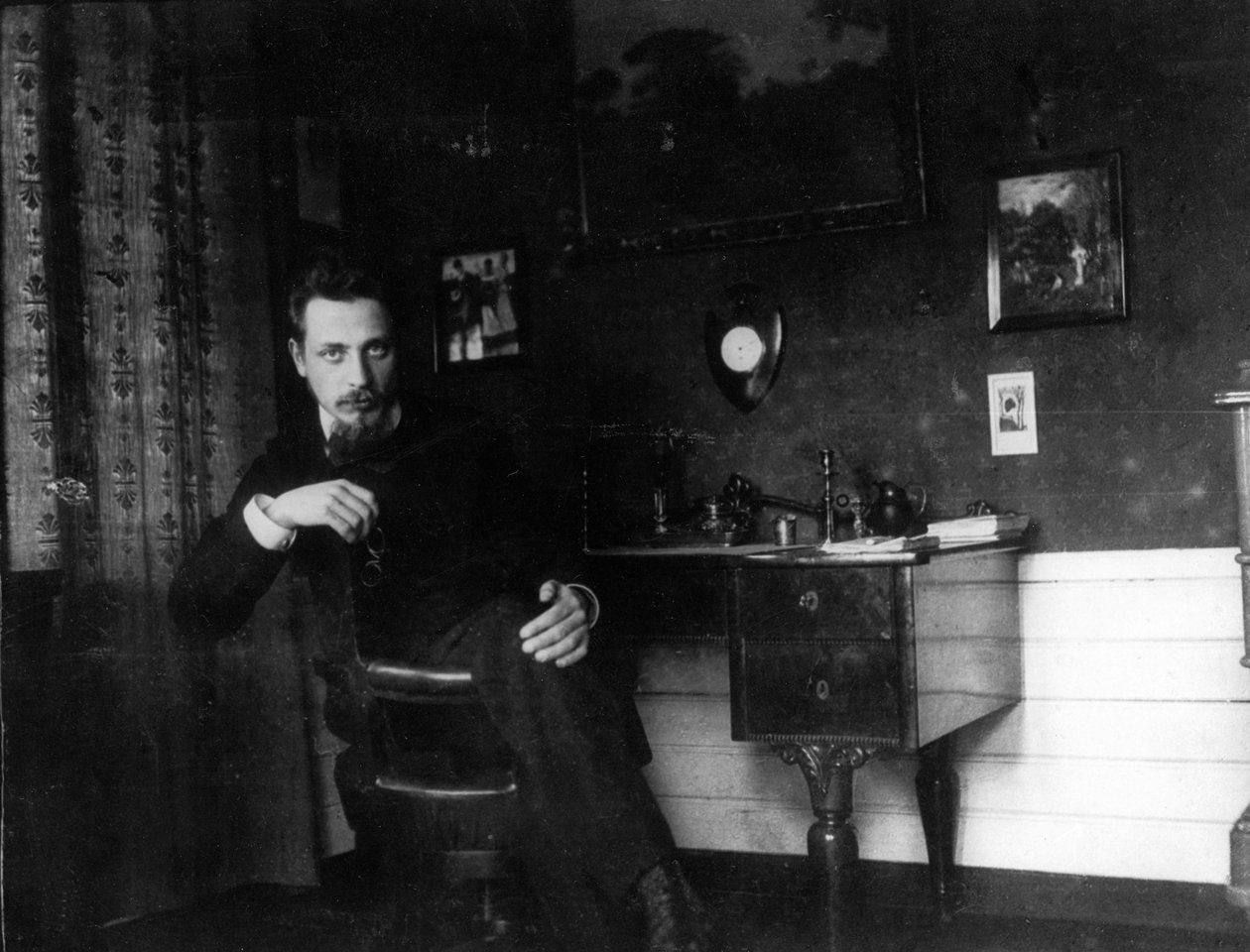 Rainer Maria Rilke in His Study by Unbekannt