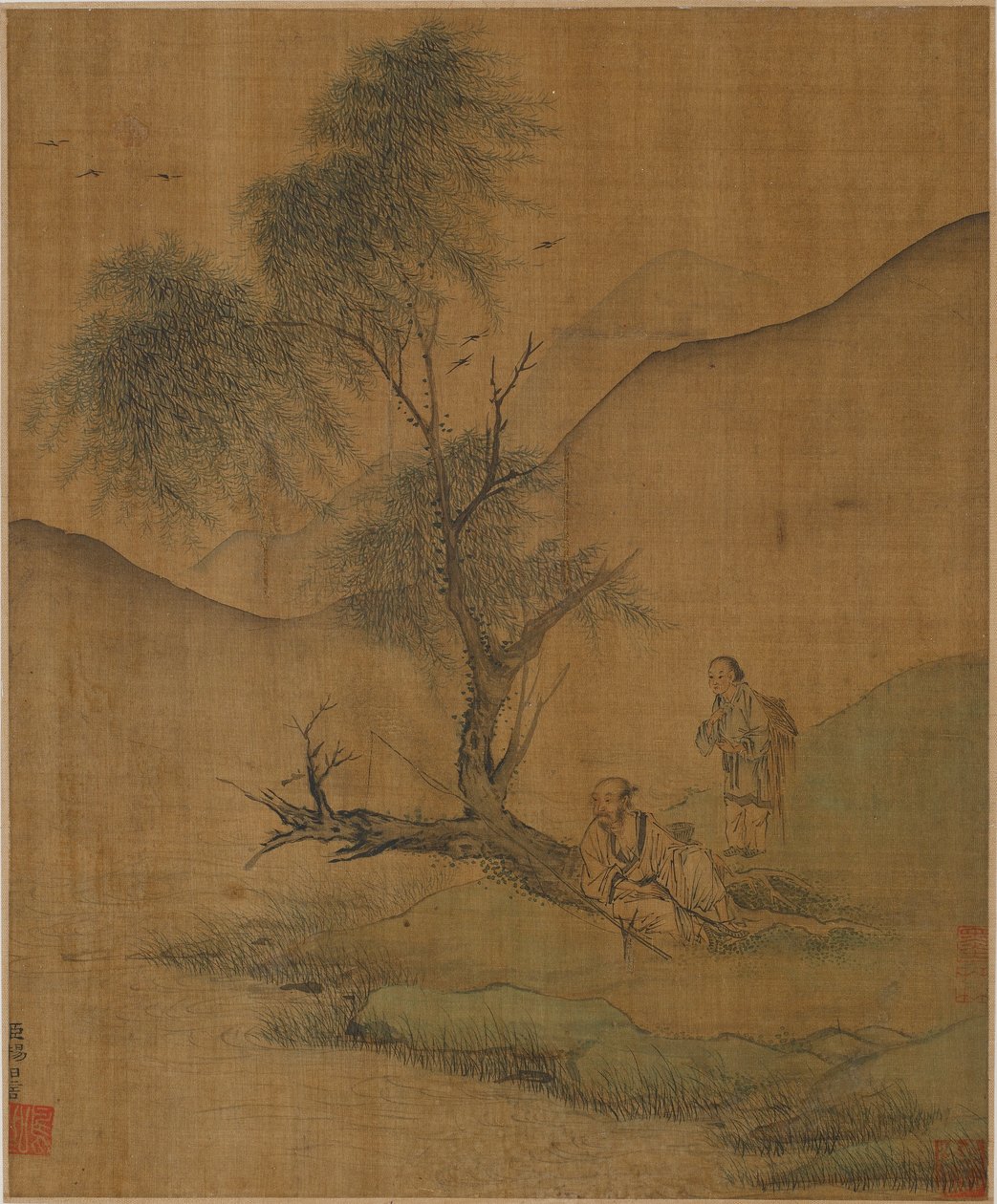 Resting Under Willows, Possibly Ming dynasty, 1368-1644 by Unbekannt