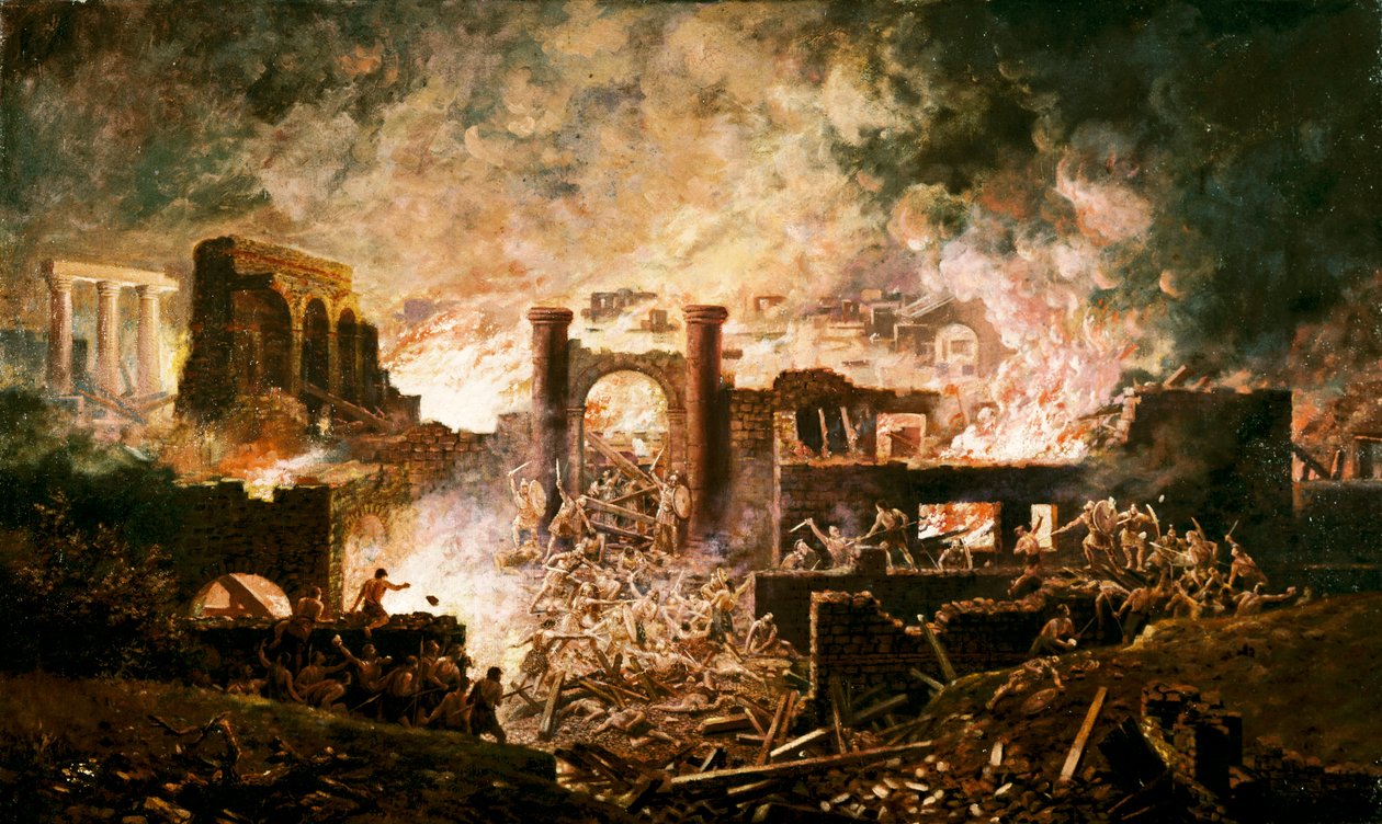 Roman Battle Scene by Unbekannt