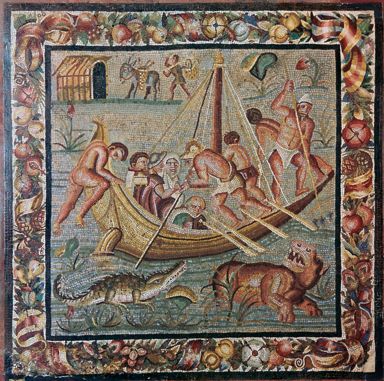 Roman Wall Mosaic of a Ferry-Boat, 1st Century by Unbekannt