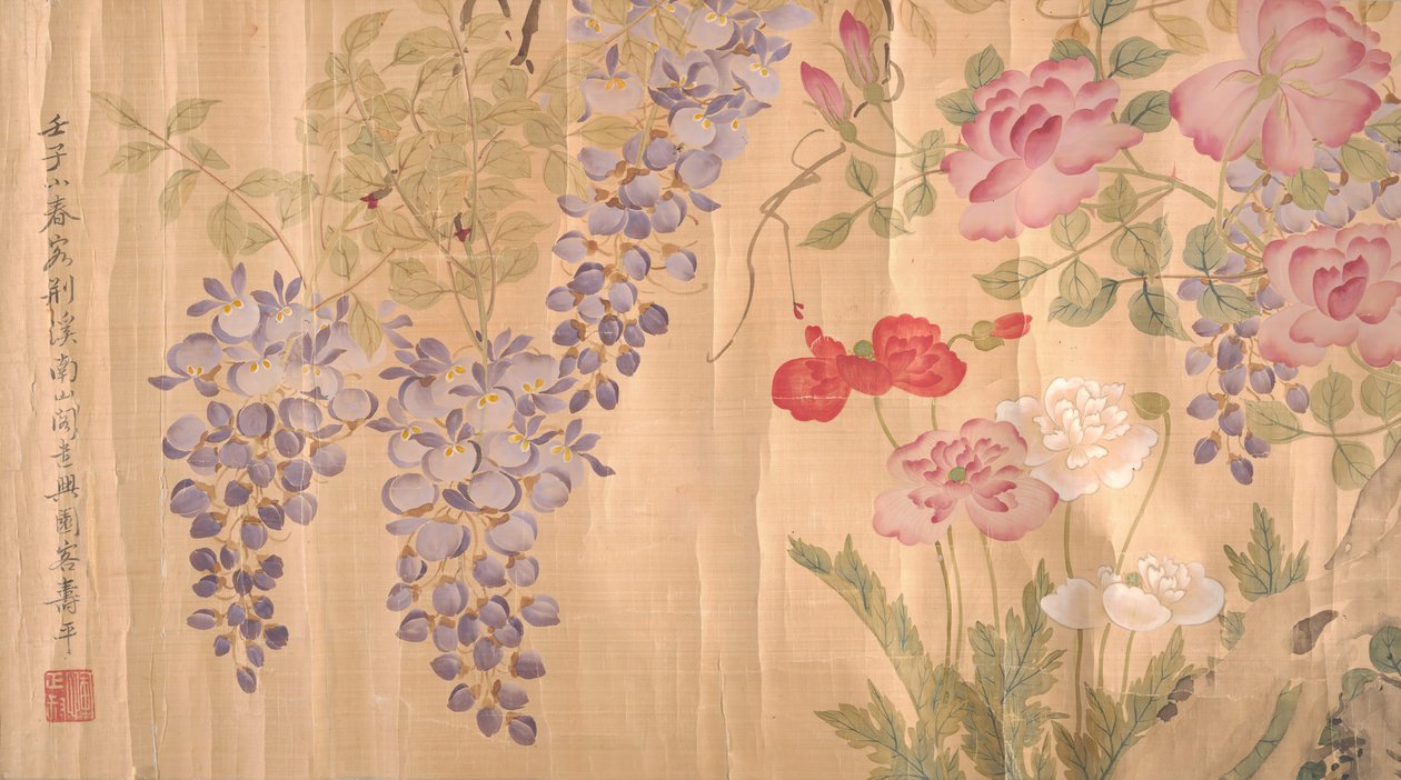 Roses and Wisteria, probably 18th-19th century by Unbekannt