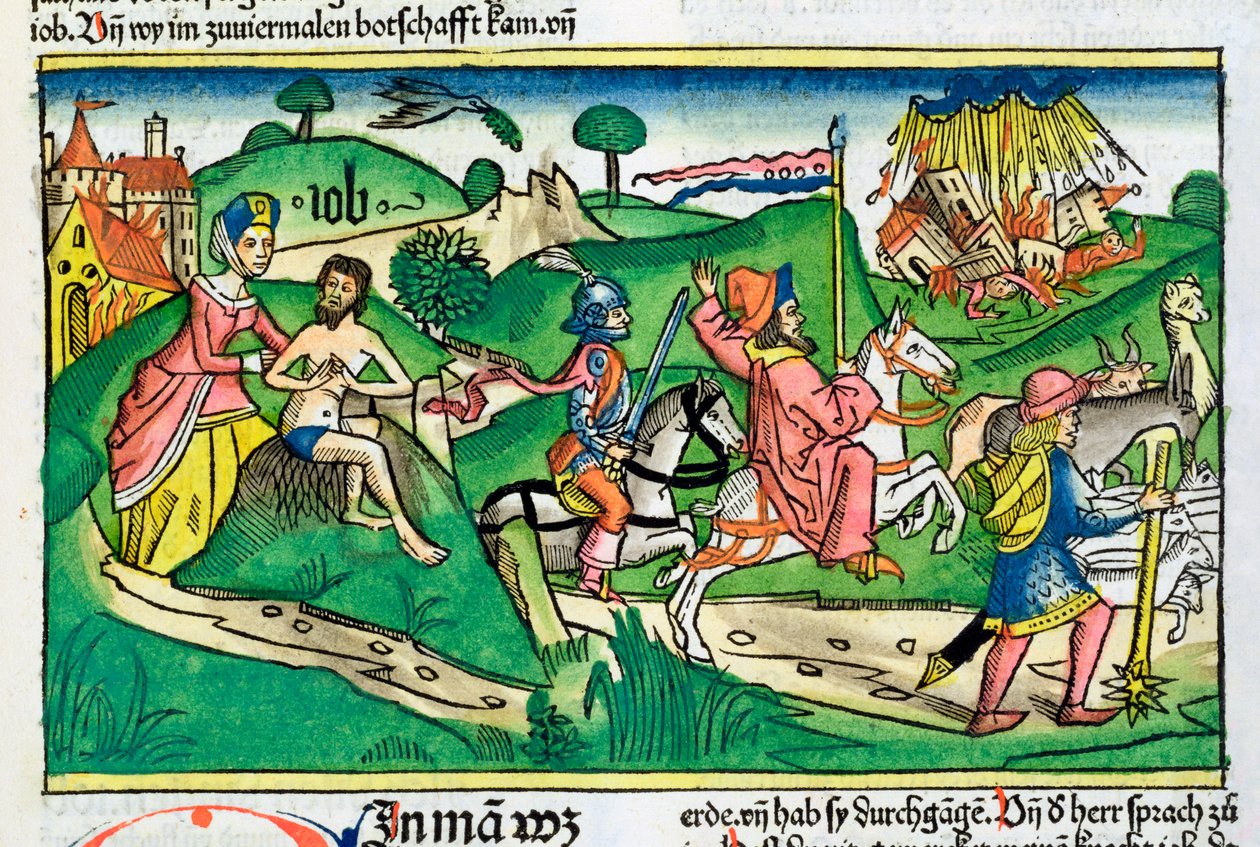 Scene from the Book of Job by Unbekannt