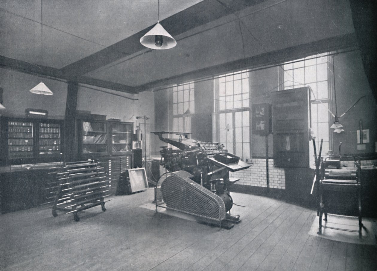 St. Bride Foundation School. Offset Printing Room, 1917 by Unbekannt