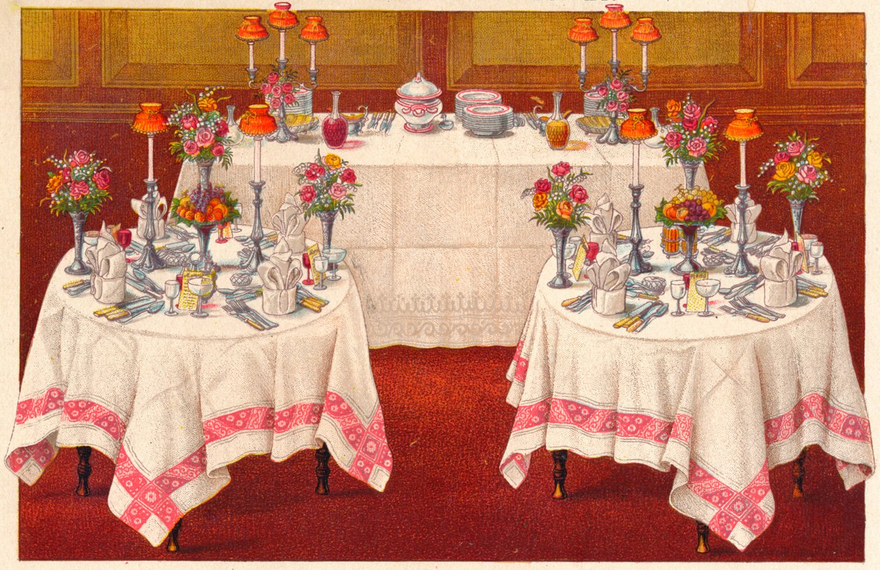 Supper Tables with Buffet, c1907 by Unbekannt