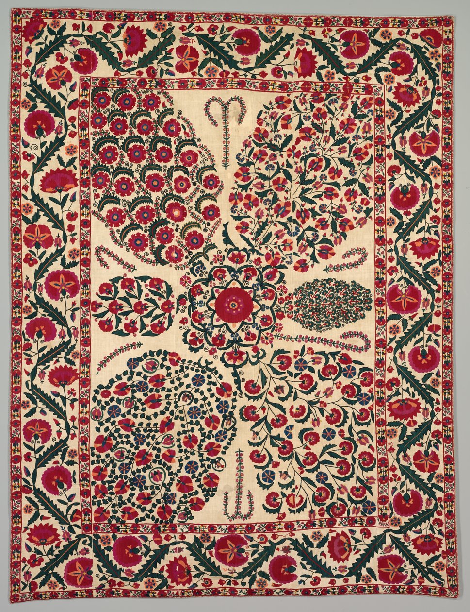 Suzani with Floral Sprays, 1800-1850 by Unbekannt