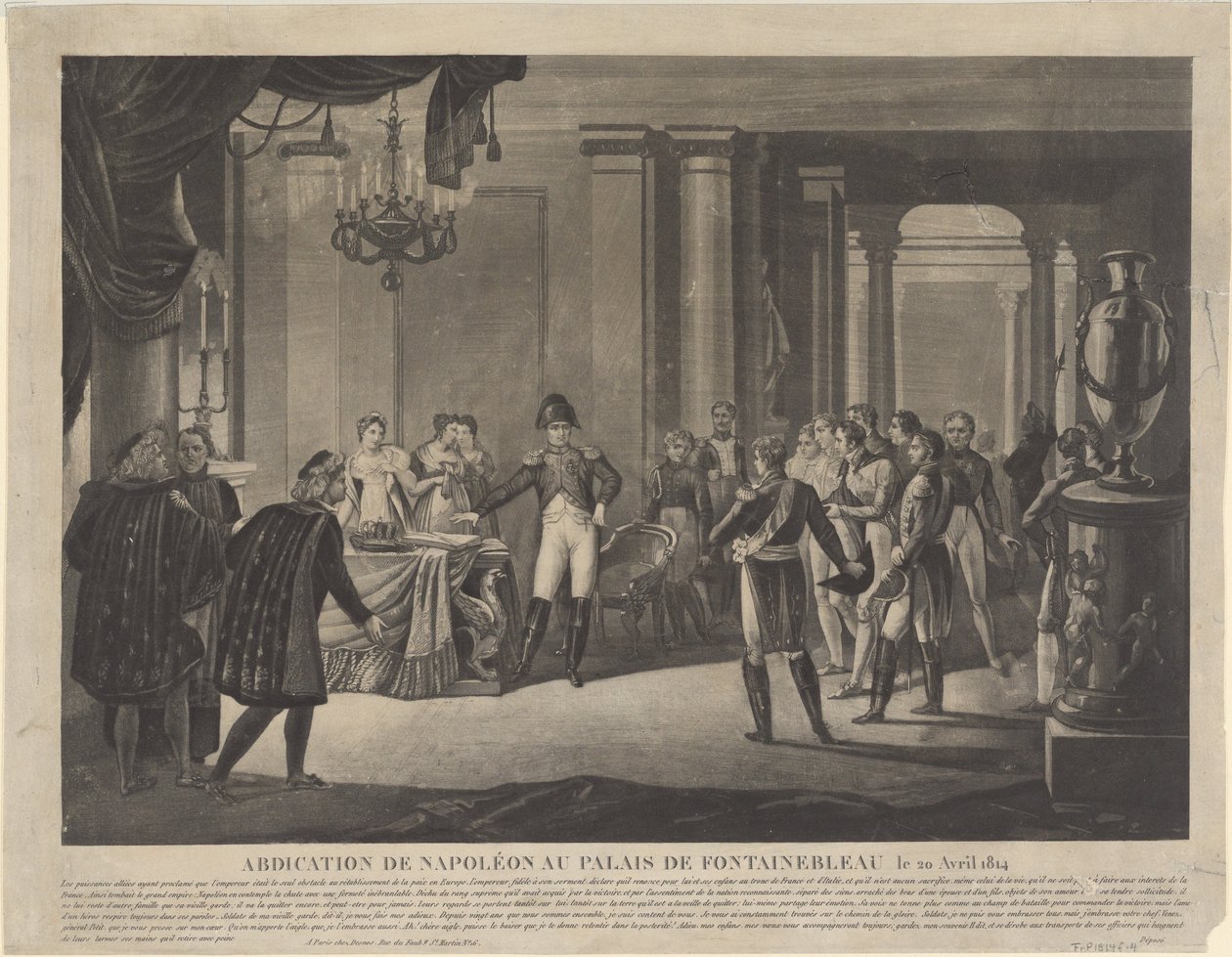 The Abdication of Napoleon at Fontainebleau by Unbekannt