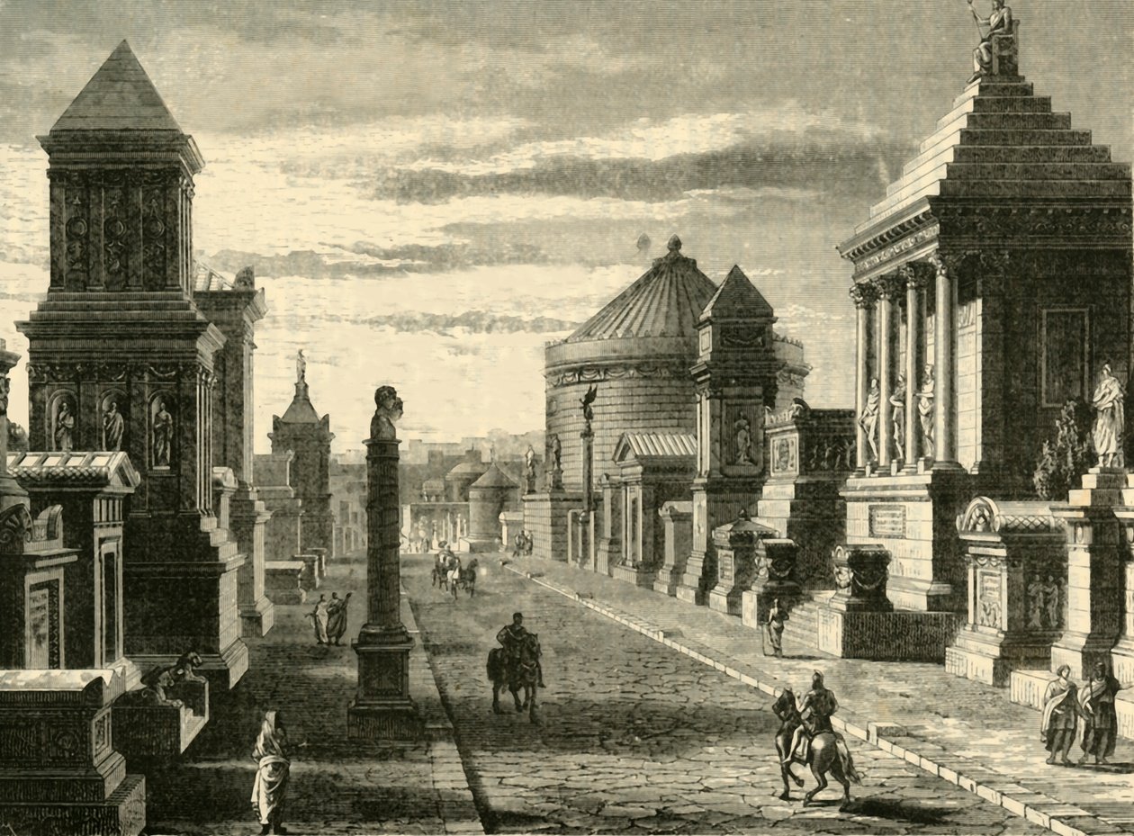 The Appian Way at Rome restored by Unbekannt