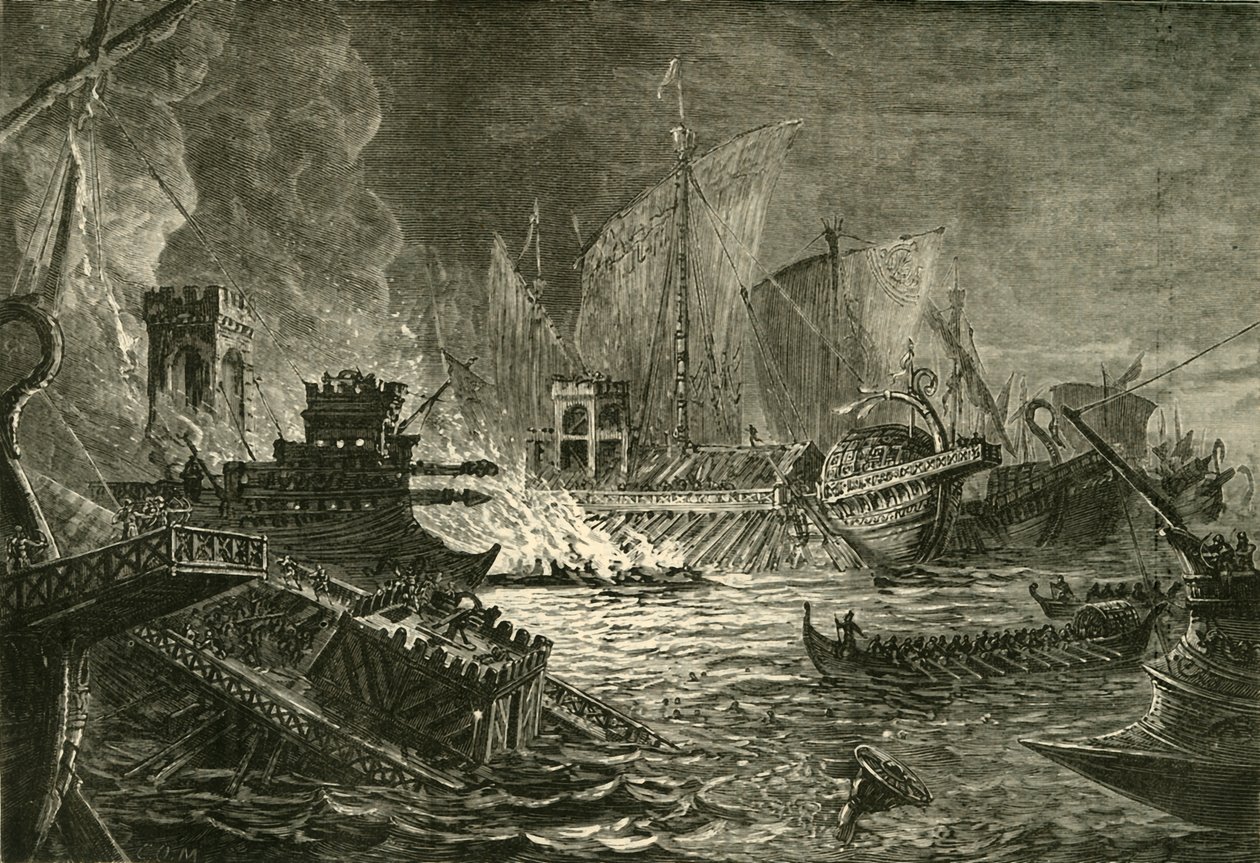 The Battle of Actium by Unbekannt