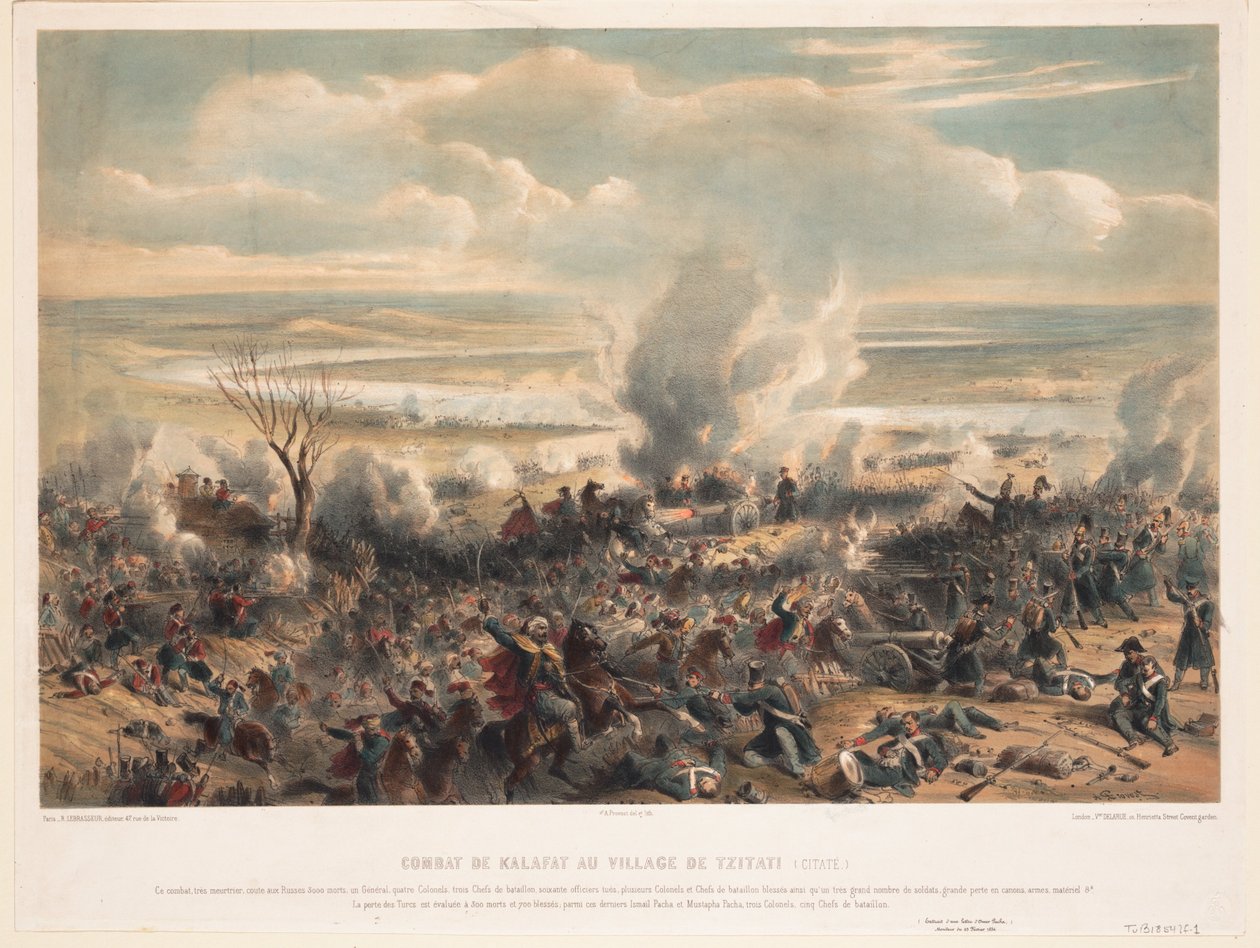The Battle of Calafat on January 1854 by Unbekannt