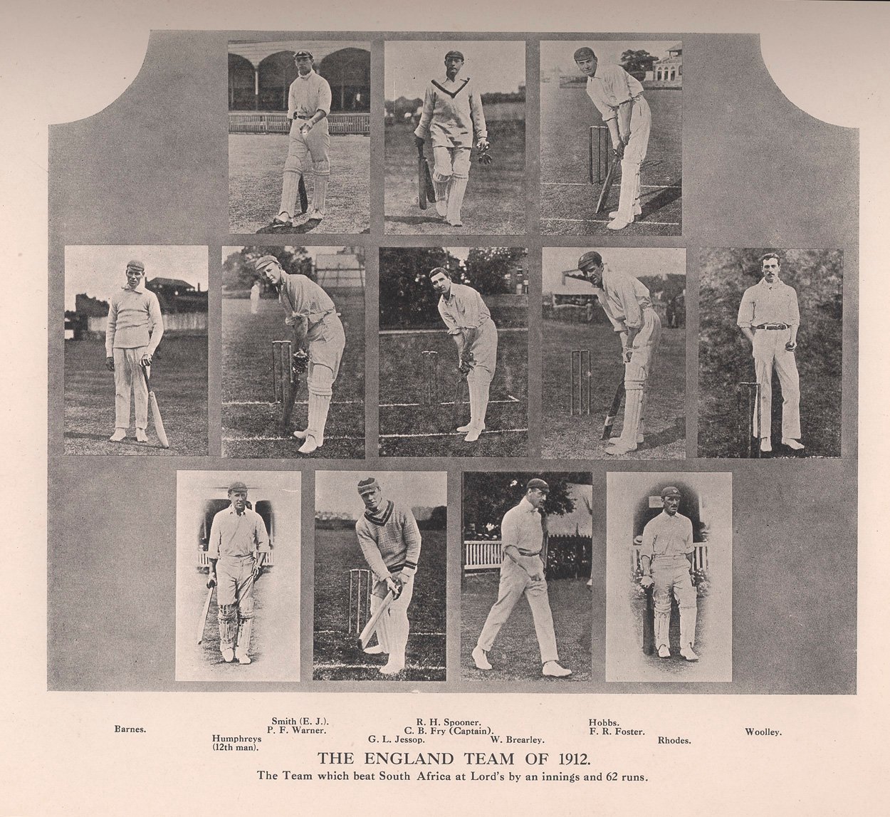 The England cricket team of 1912 by Unbekannt