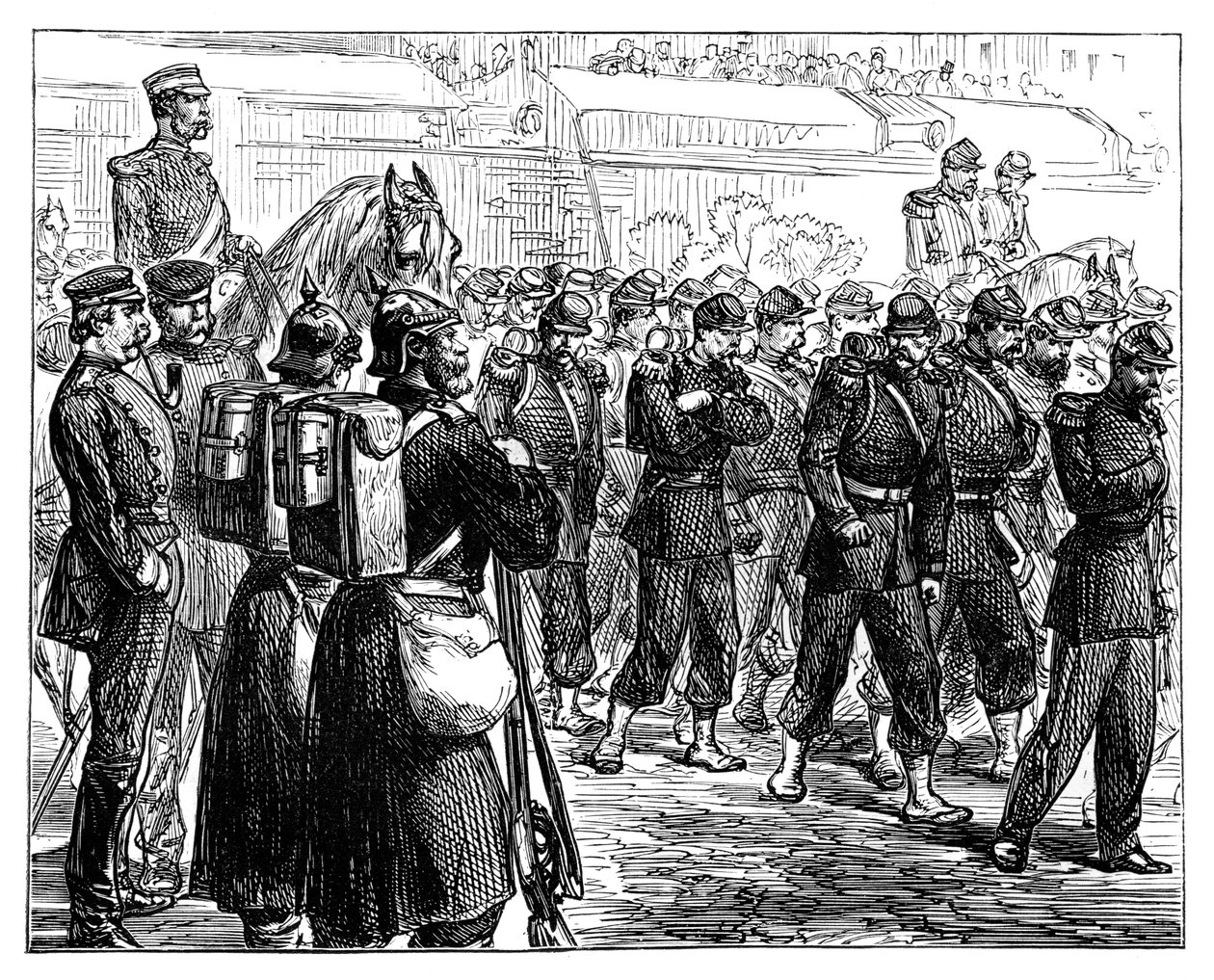 The French Troops Leaving Metz by Unbekannt