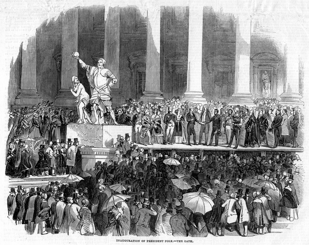 The Inauguration of President Polk by Unbekannt
