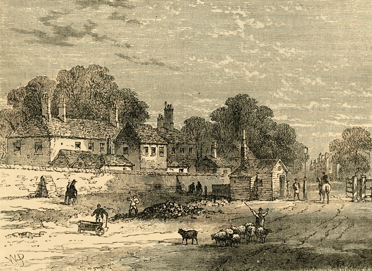 The Old Turnpike, Kensington, in 1820 by Unbekannt