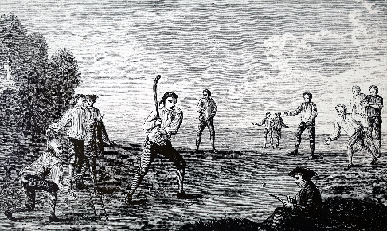 The Royal Academy Club playing cricket by Unbekannt