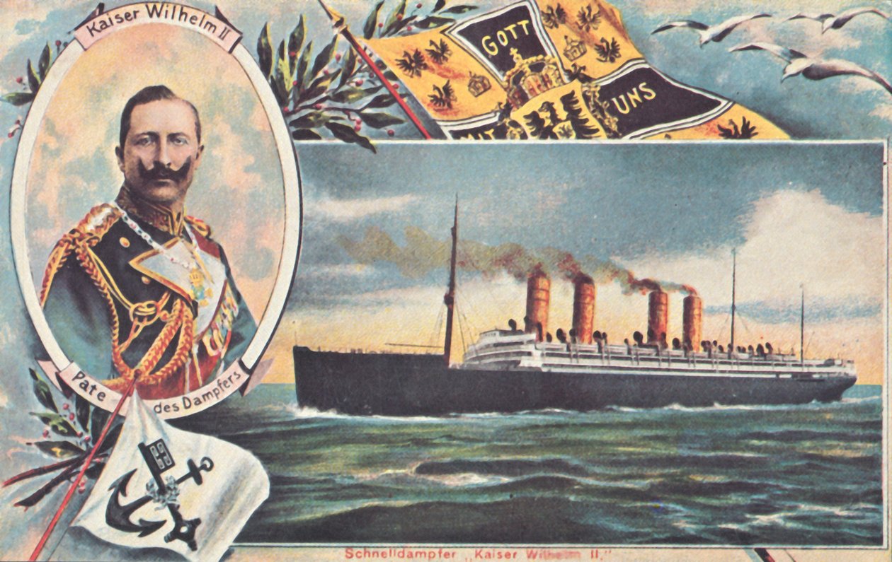 The SS Kaiser Wilhelm II by Unbekannt