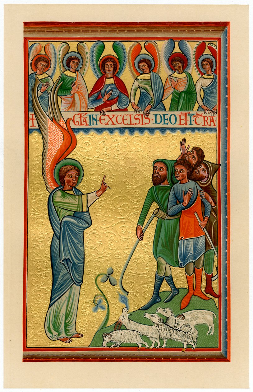 The Angel and the Shepherds by Unbekannt