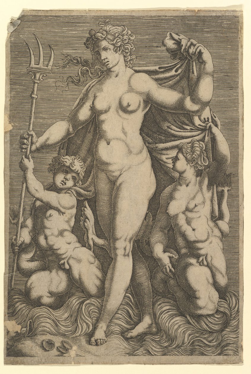 Thetis Standing with Two Tritons by Unbekannt