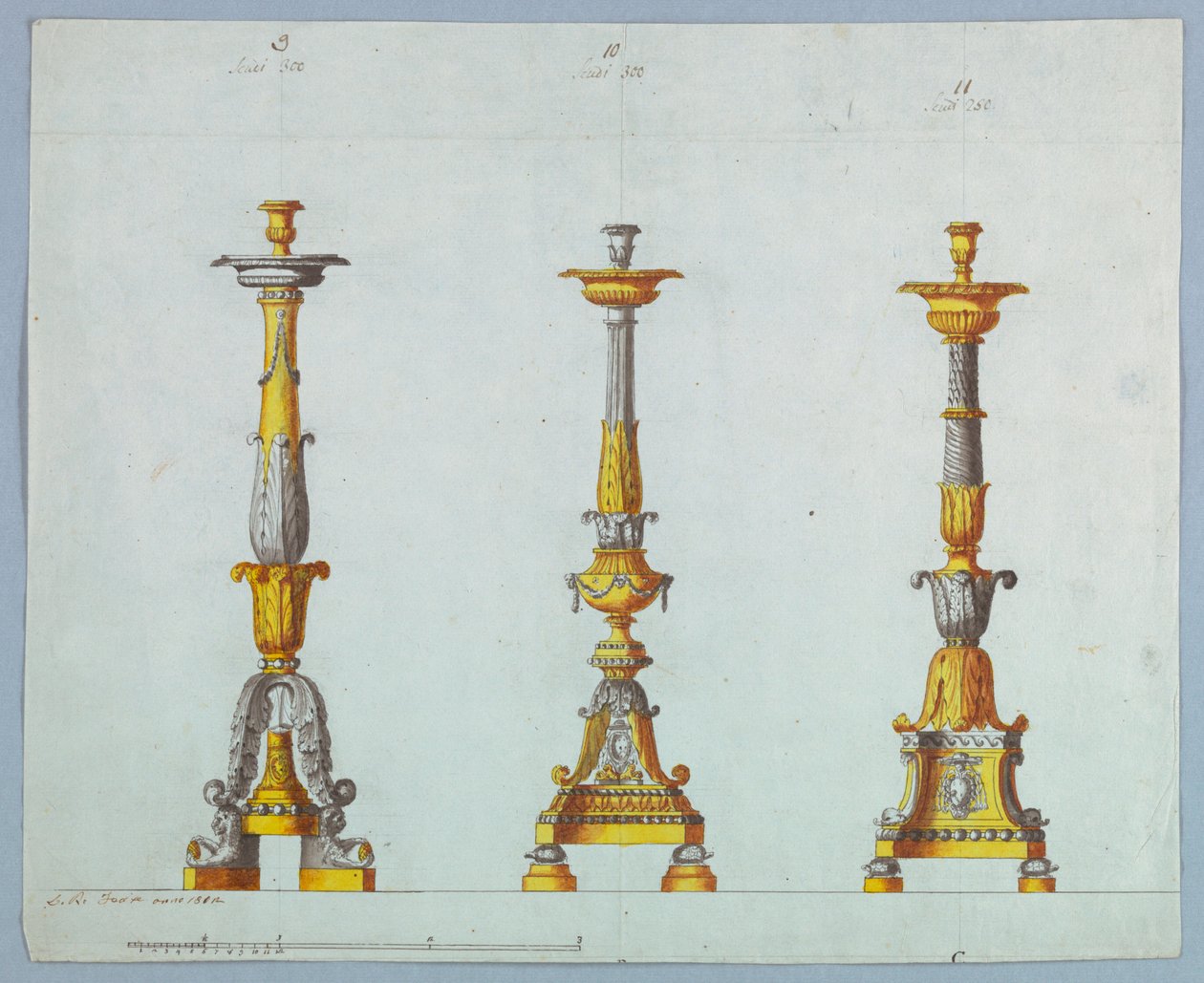 Three Designs for Candlesticks by Unbekannt