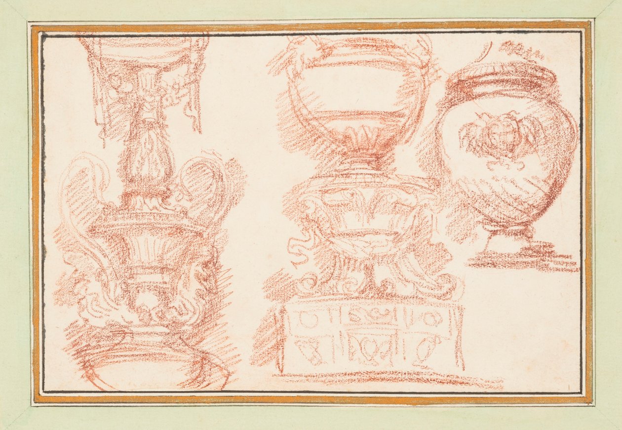 Three Urns by Unbekannt