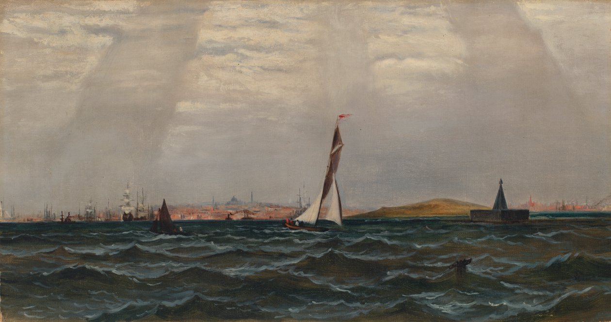Untitled Harbor Scene by Unbekannt