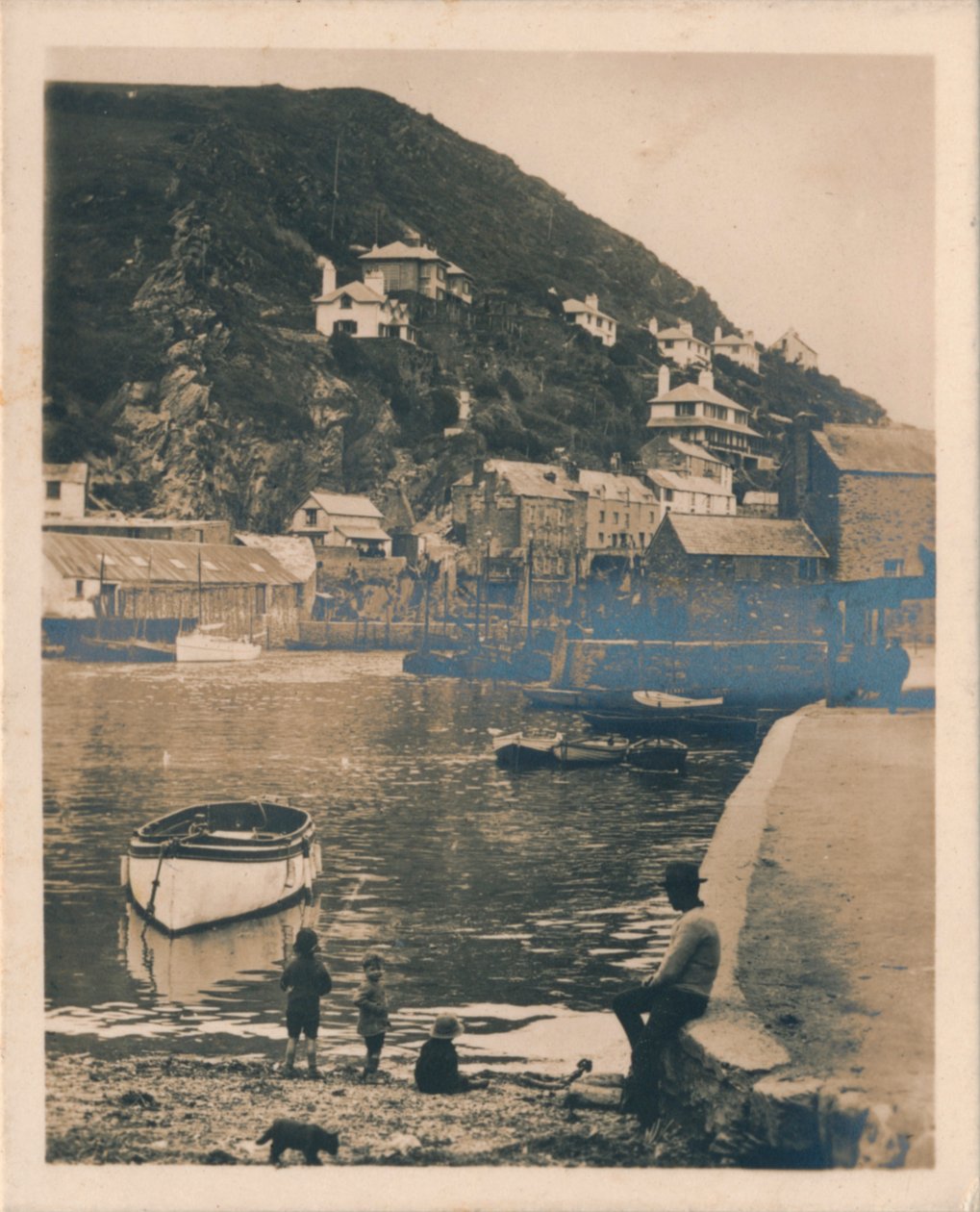 View from the Harbour - Polperro, 1927 by Unbekannt