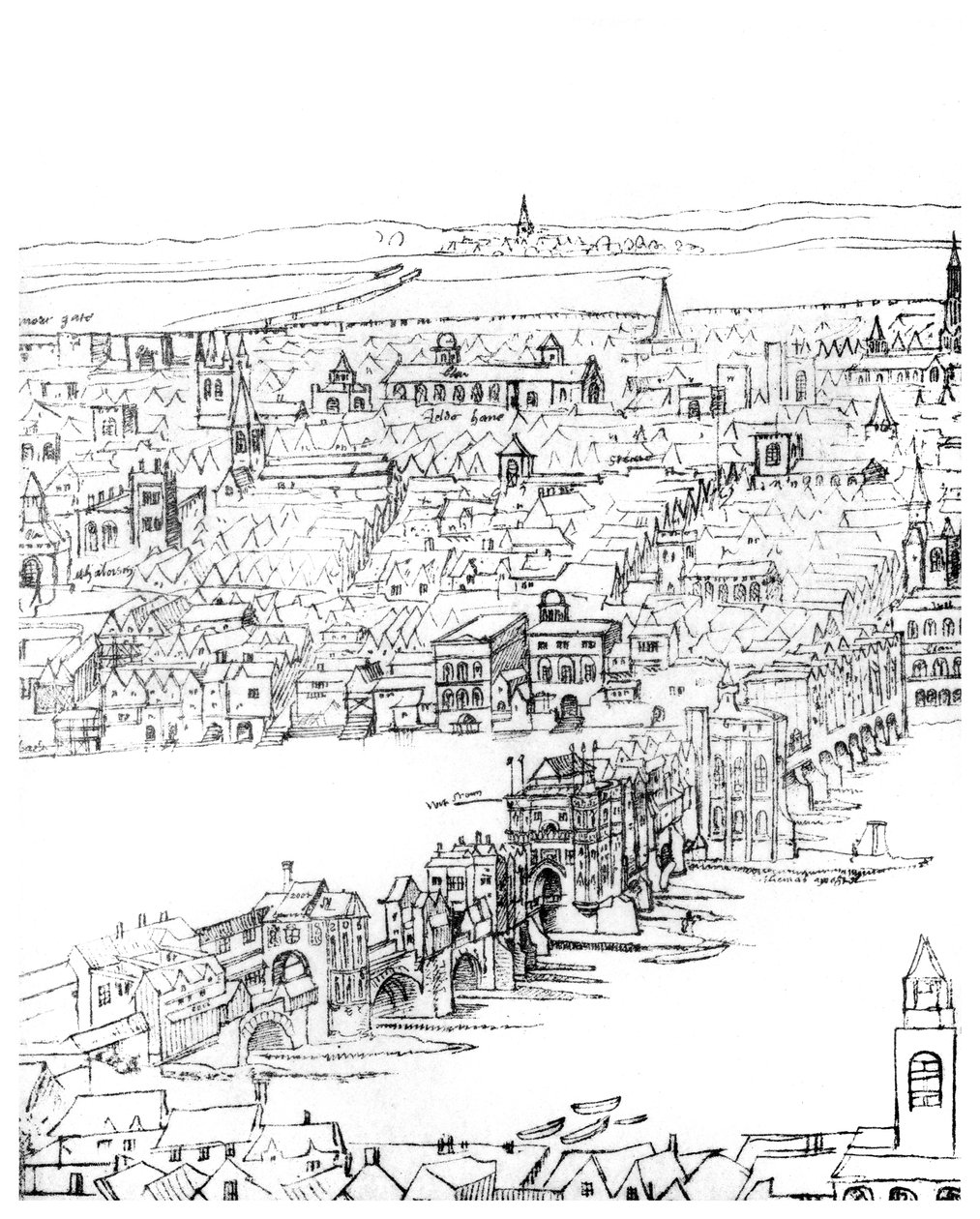 View of London, 16th Century by Unbekannt