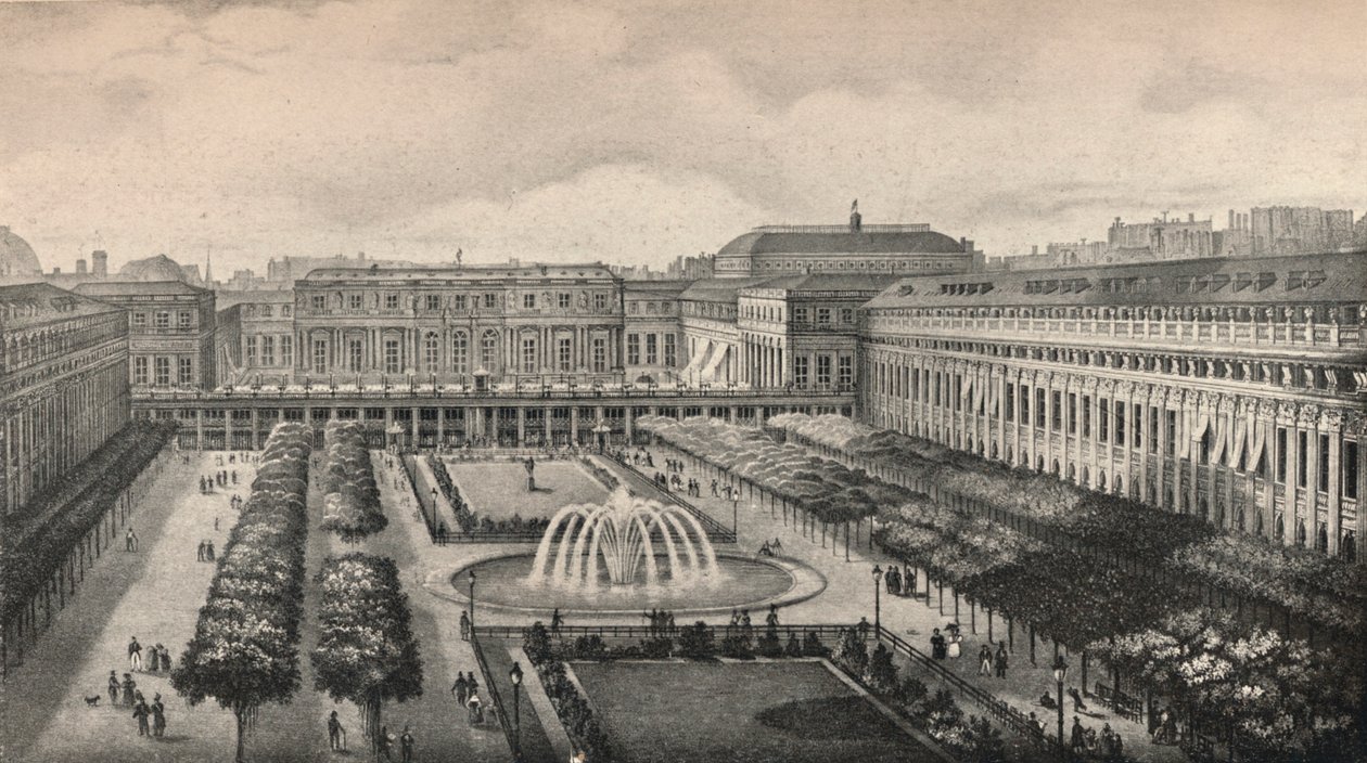 View of the Palais-Royal in 1834 by Unbekannt