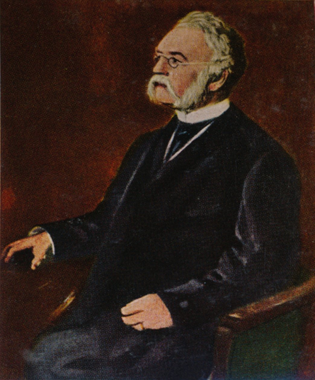 Werner von Siemens. Painting by Lenbach by Unbekannt