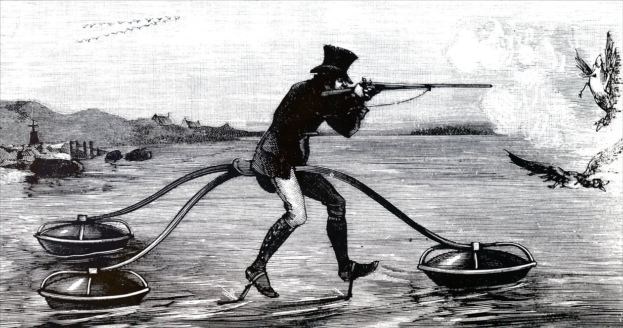Wildfowling on an Aquatic Cycle by Unbekannt
