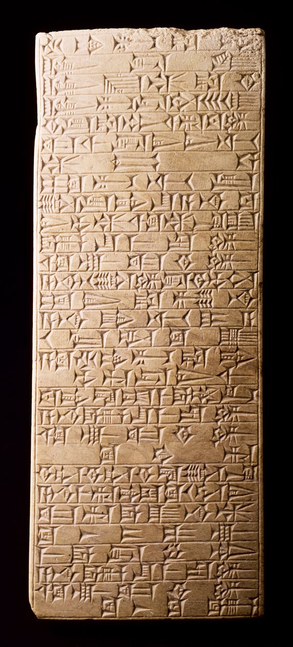 Tablet with Inscription Relating to the Excavation of a Canal by King Hammurabi of Babylon, Mesopotamian by Unbekannt Unbekannt
