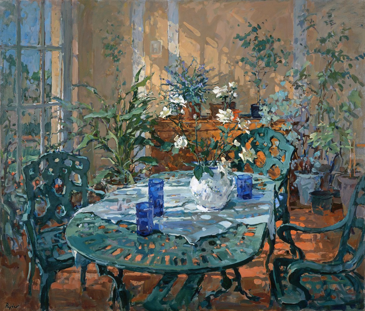 Conservatory with Blue Glass by Unbekannt Unbekannt