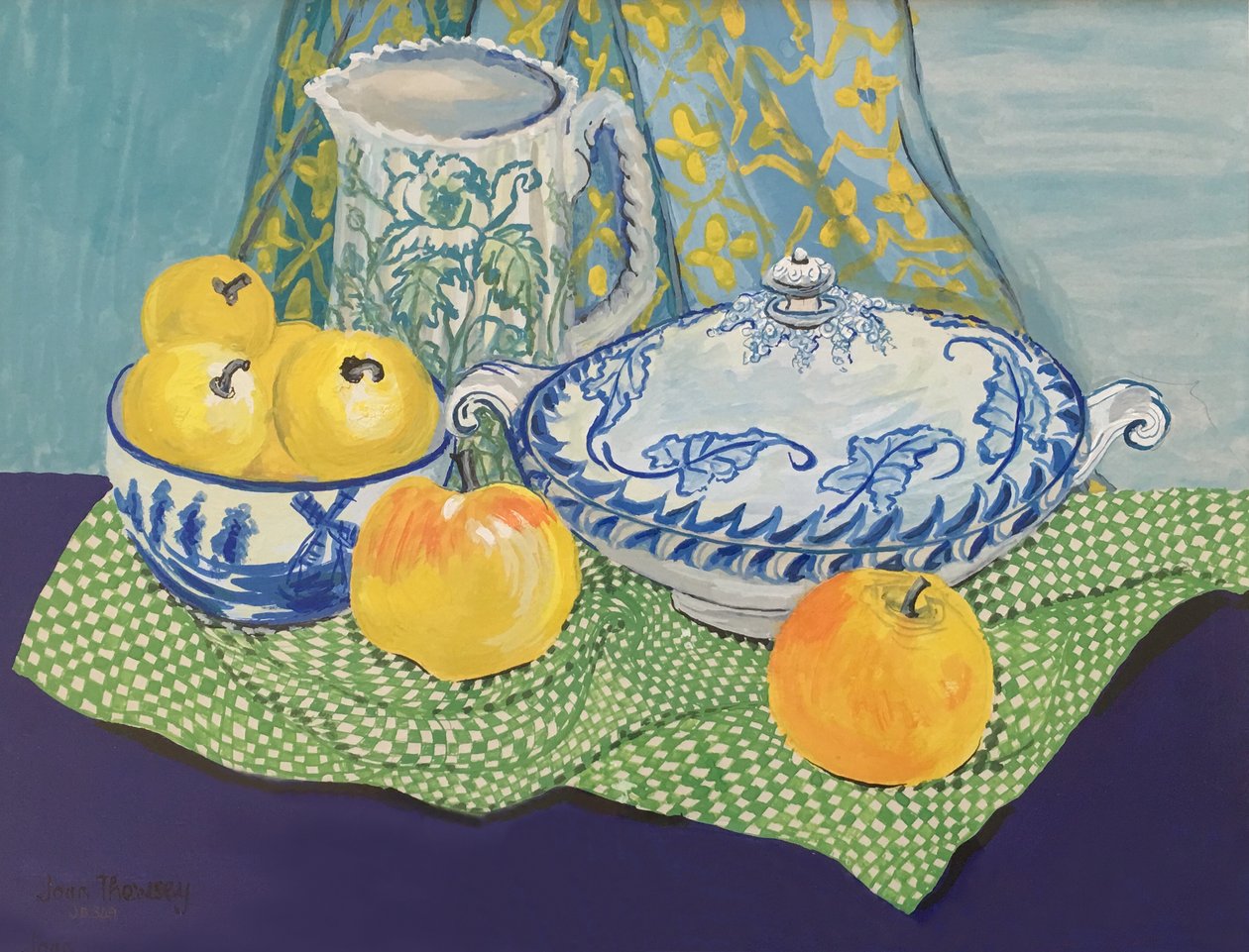 Still Life with Tureen and Apples by Unbekannt Unbekannt