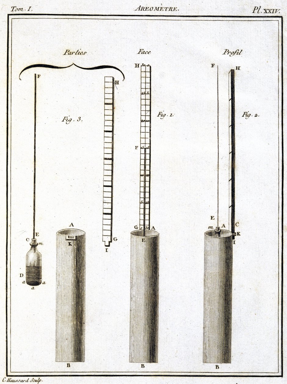 Areometer (Hydrometer or Densimeter) by Unbekannt