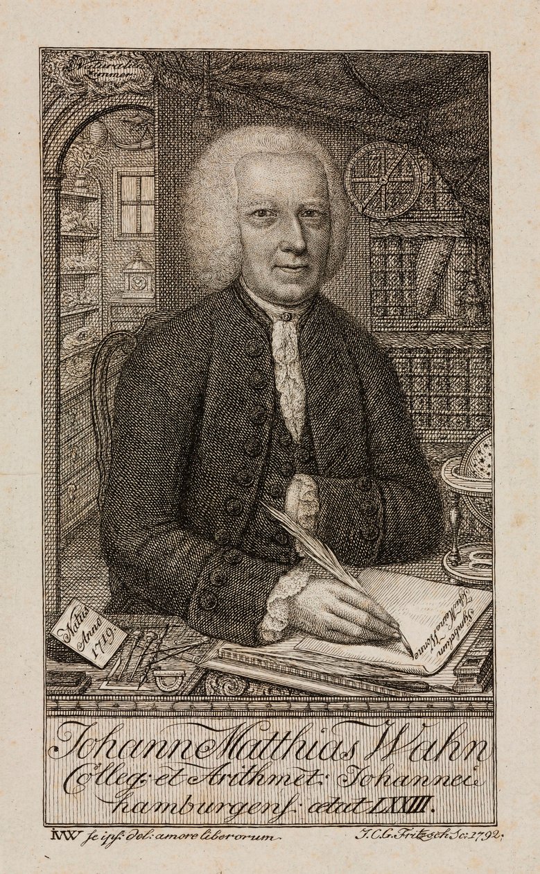 Johann Matthias Wahn, German mathematician by Unbekannt