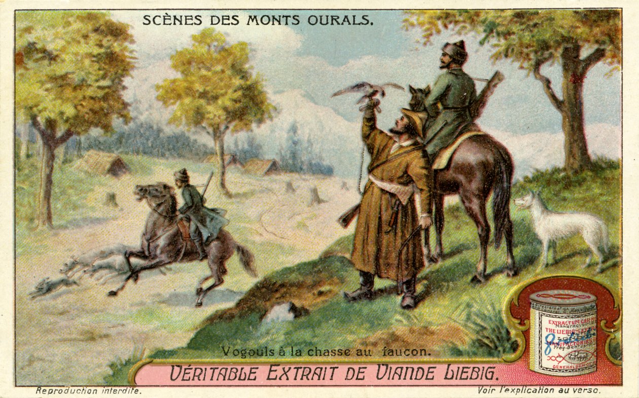 Mansi People Hunting with Falcons by Unbekannter Künstler