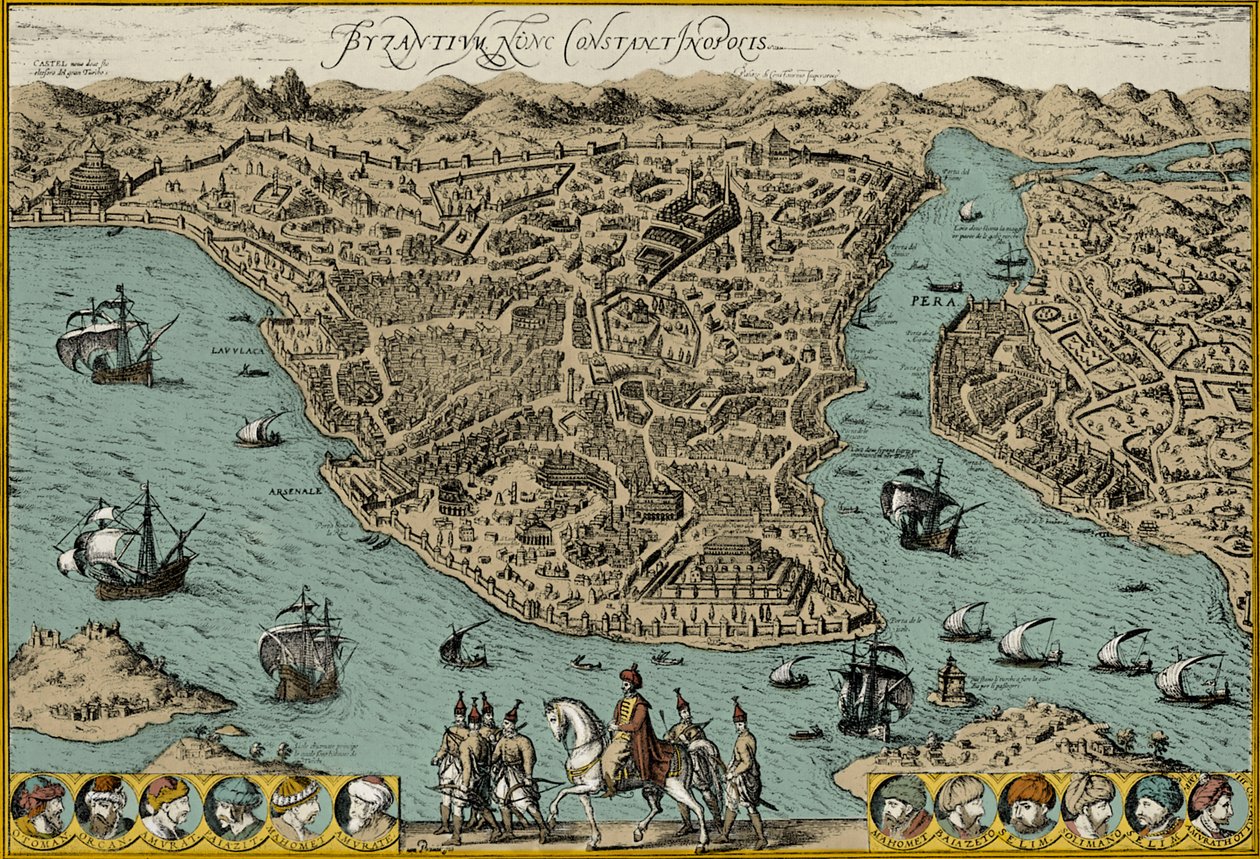 Map of Constantinople by Unbekannter Künstler
