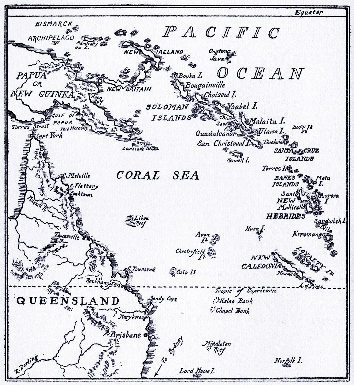 Map of Melanesia by Unbekannt