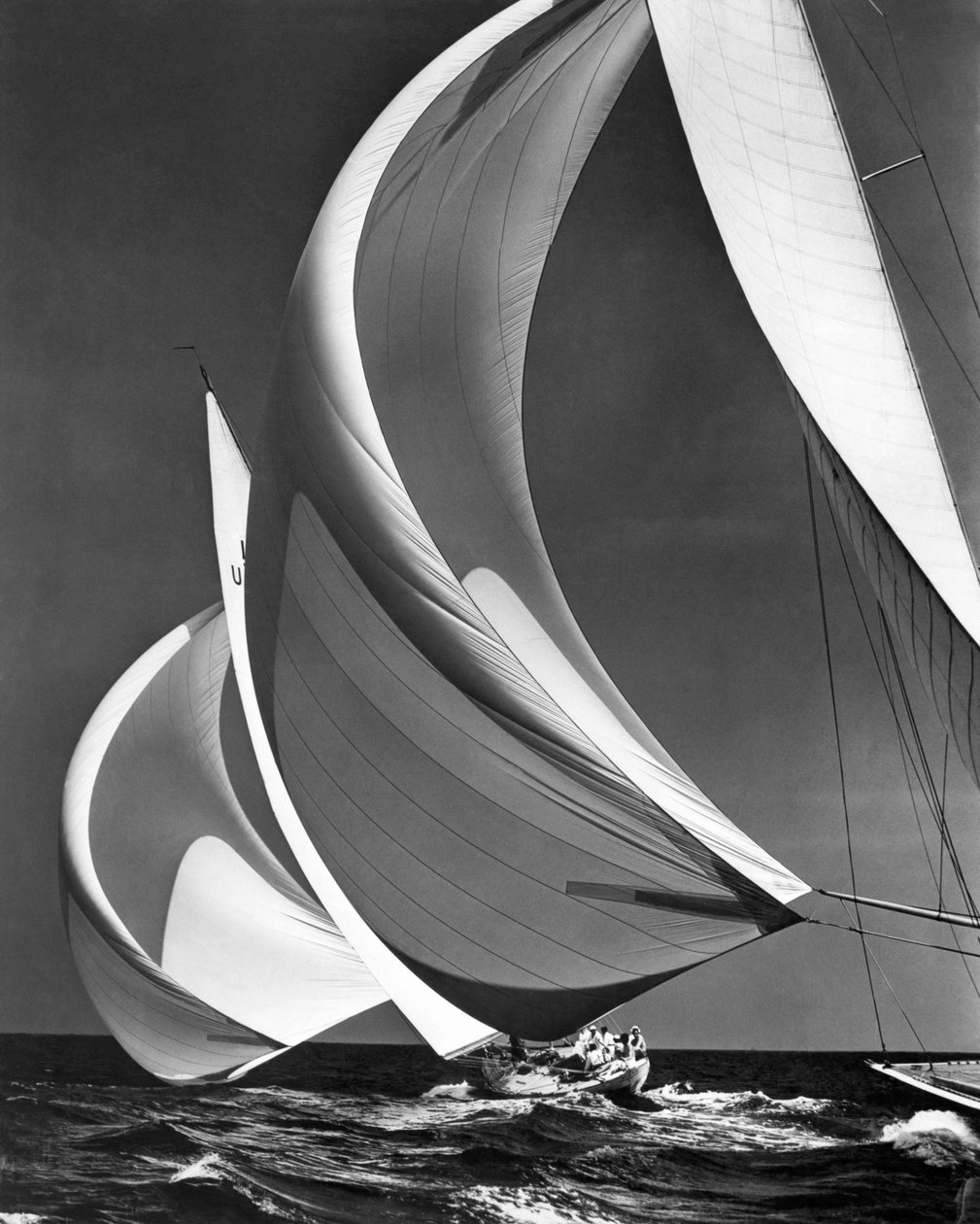 Spinakers on Racing Sailboats by Unbekannter Künstler
