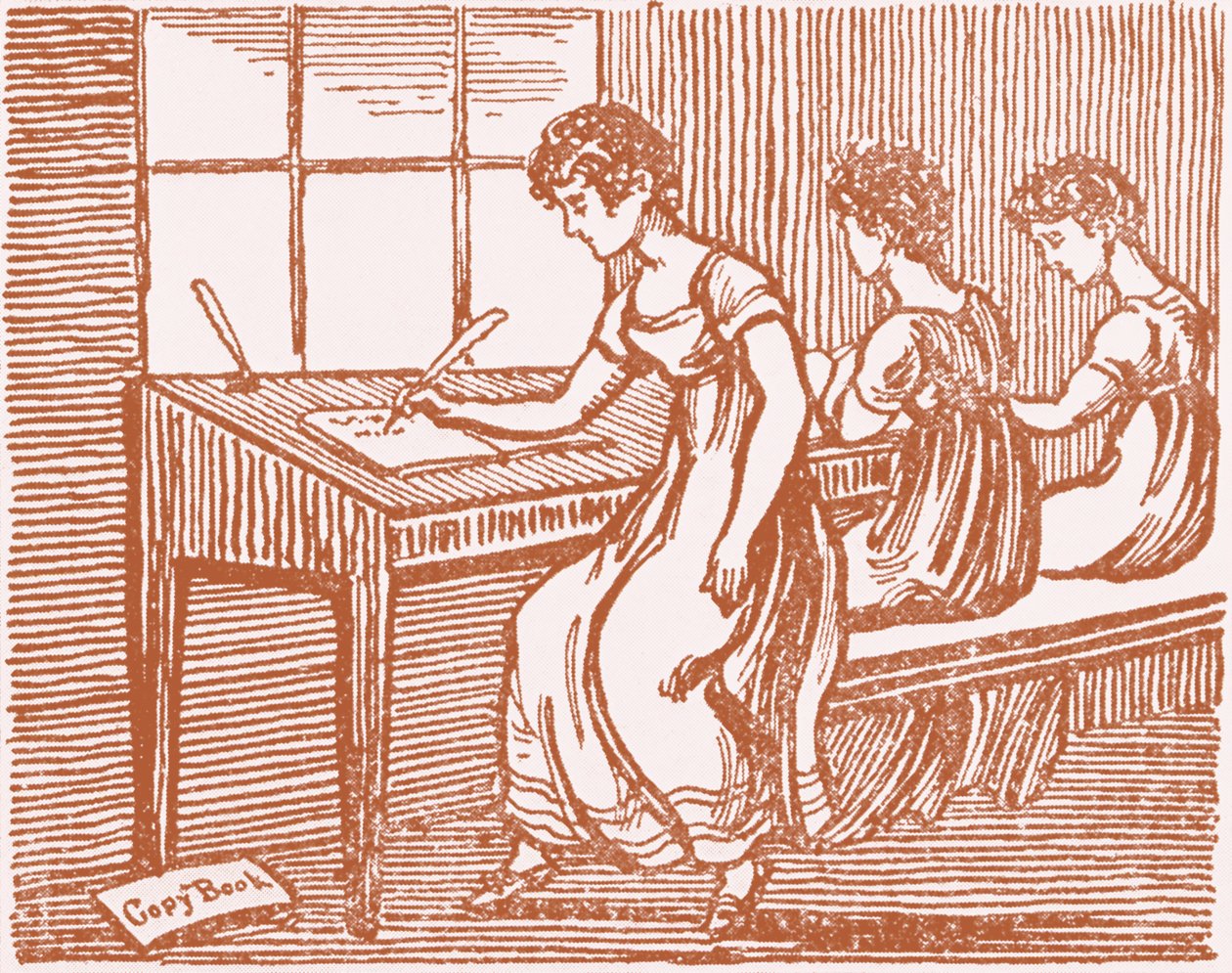 Writing Lesson, Early 19th Century by Unbekannter Künstler