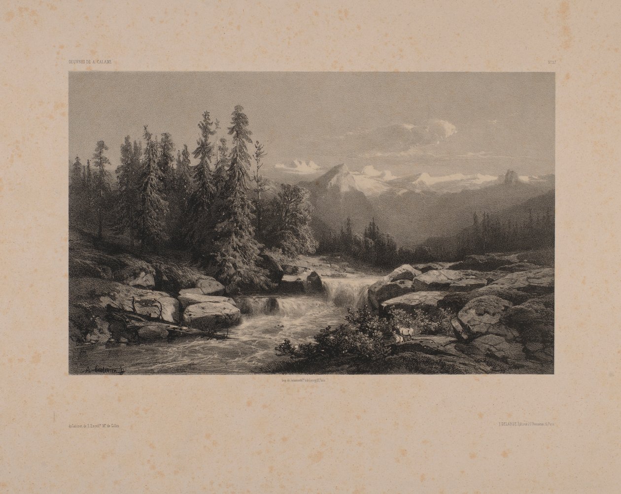 Works of A. Calame by Unidentified