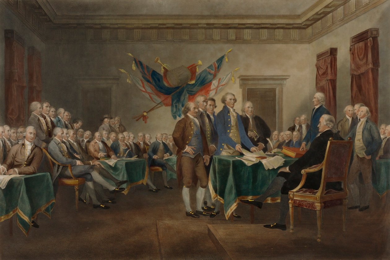 Signing of the Declaration of Independence by Unidentified