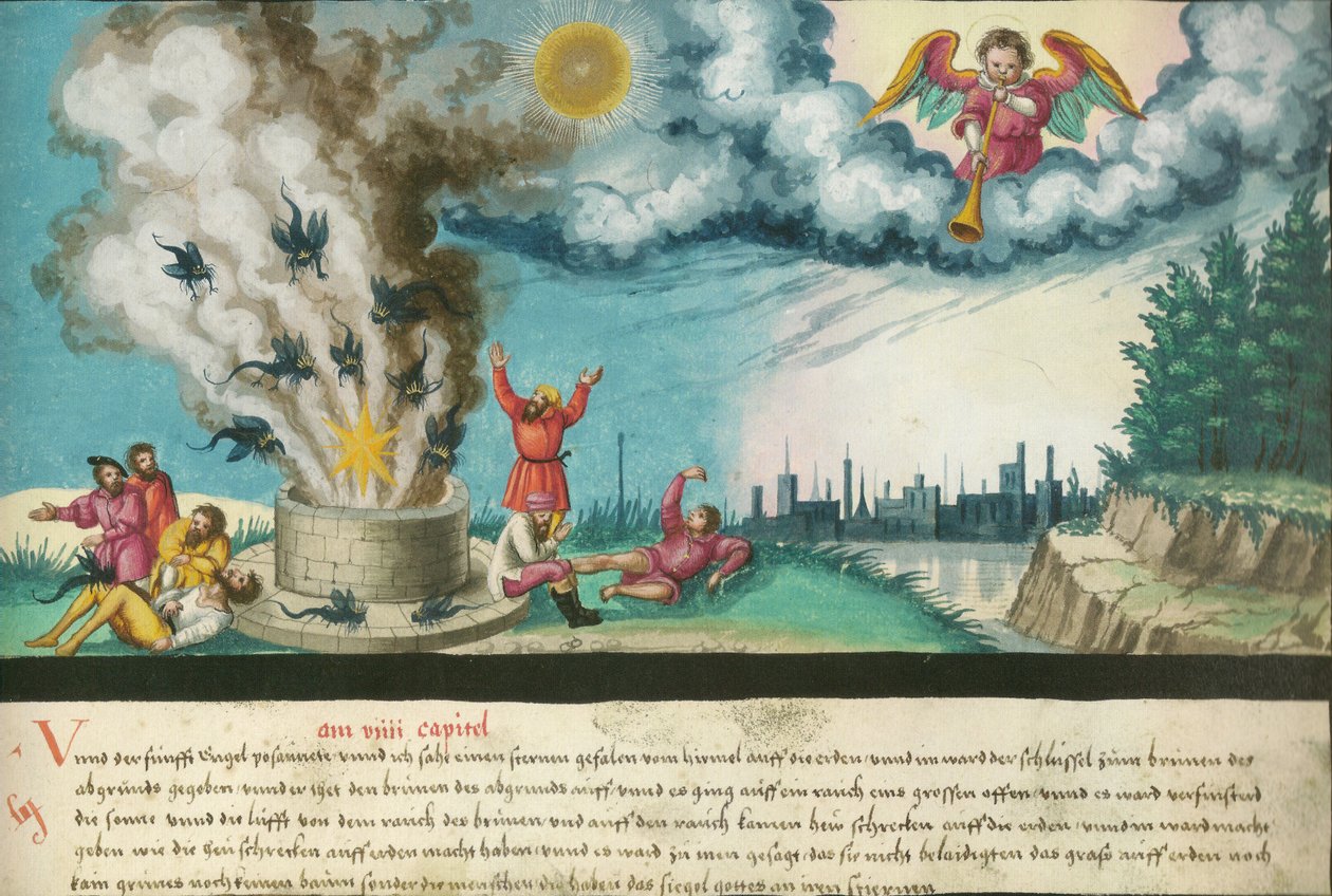 The Fifth Angel Blows His Trumpet (New Testament, Revelation 9:1-4) by Unknown