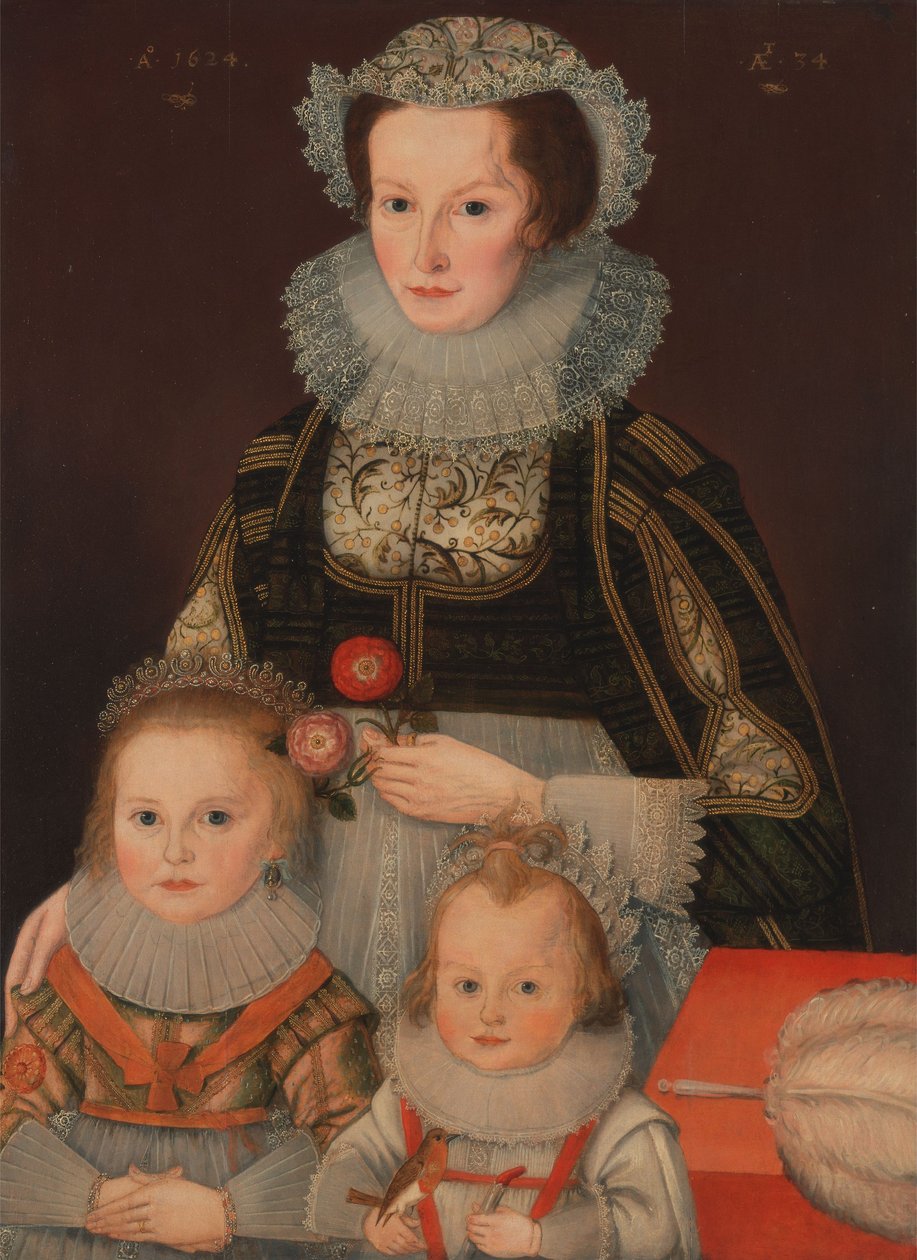Portrait of a Lady and Her Two Children by Unknown