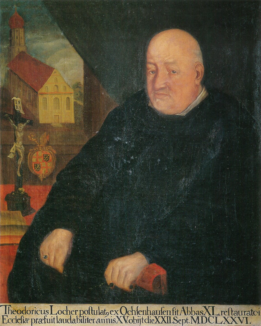 The 40th Abbot, Theoderich Locher, with St. George