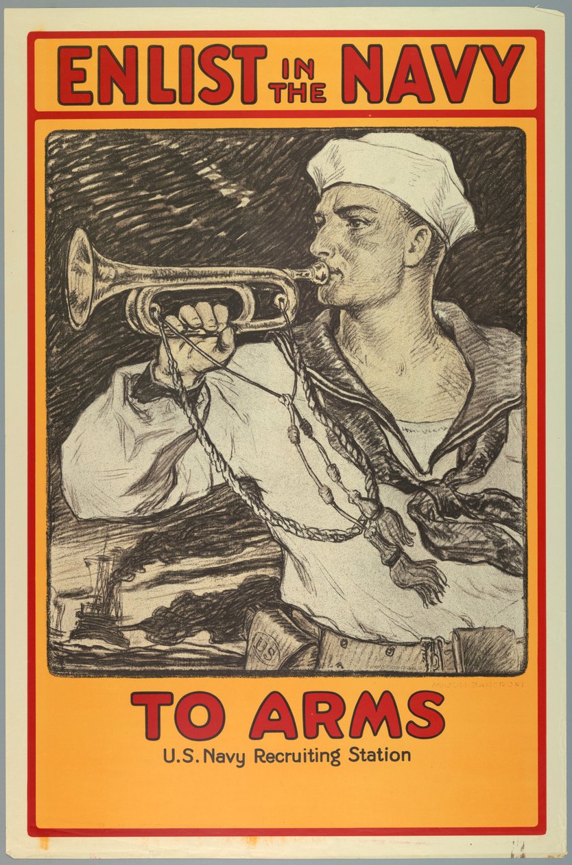 Poster, Enlist in the Navy, 1917 by Unknown