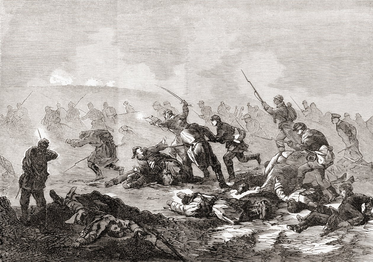 The Taking of the Grivitsa Redoubt by the Russians during the Third Battle of Grivitsa, Bulgaria by Unbekannt Unbekannt
